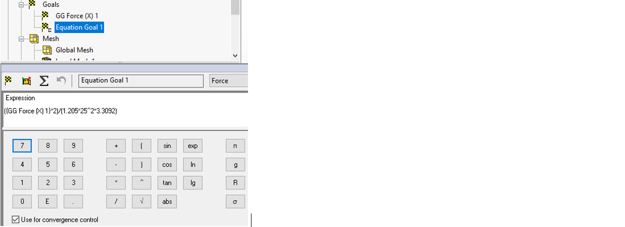 Riquadro equazioni flow simulation