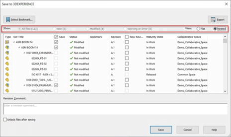 Save to 3DExperience_Collaborative Designer for SolidWorks