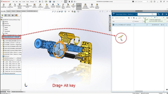 Supporto del Drag&Drop_Collaborative Designer for SolidWorks
