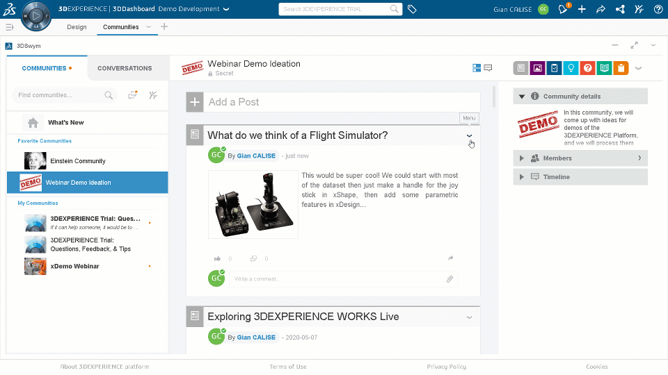 flusso di idee 2-3dexperience