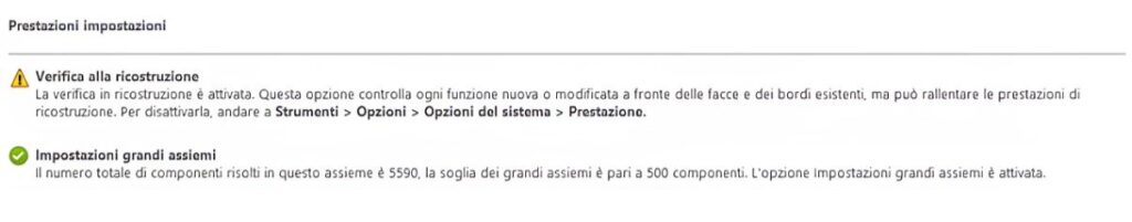 Valutazione delle prestazioni di un assieme